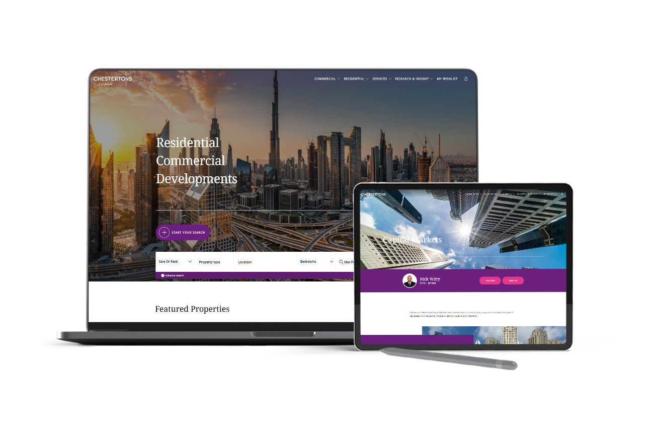 Chestertons - website design and developed - Element8 Dubai